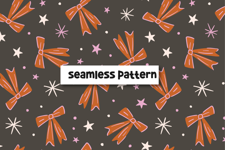 Halloween Bows Pattern Cute Halloween Background