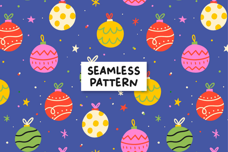 Christmas seamless pattern. Christmas digital paper.