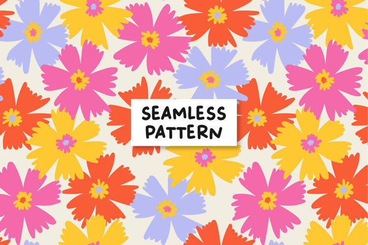 Spring Floral Digital Pattern. example image 1