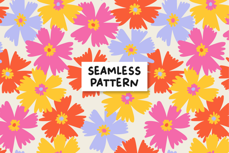 Spring Floral Digital Pattern.
