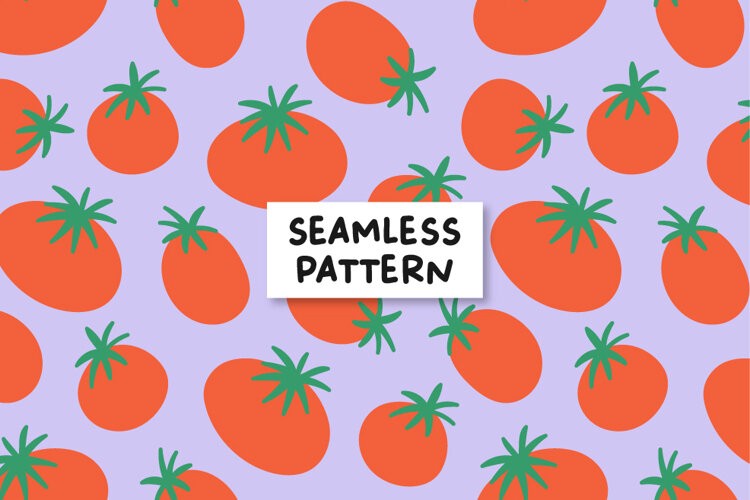 Tomatoes Digital Pattern. example image 1