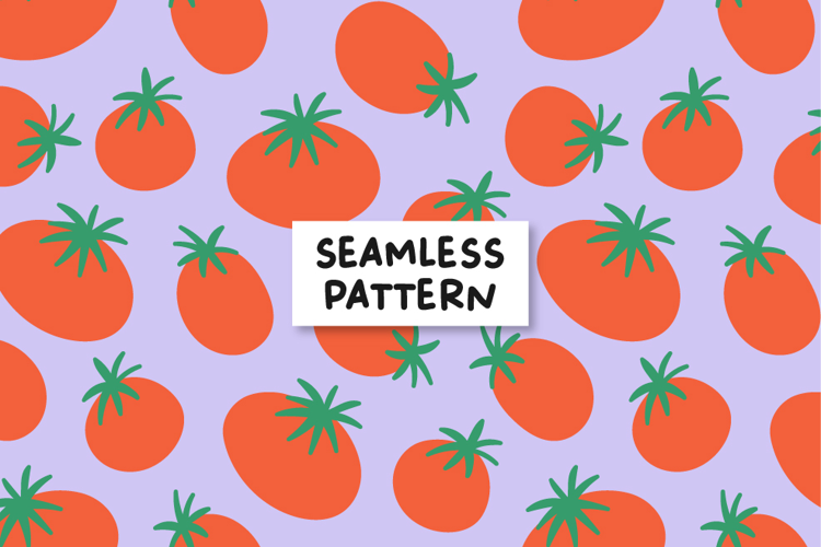 Tomatoes Digital Pattern.