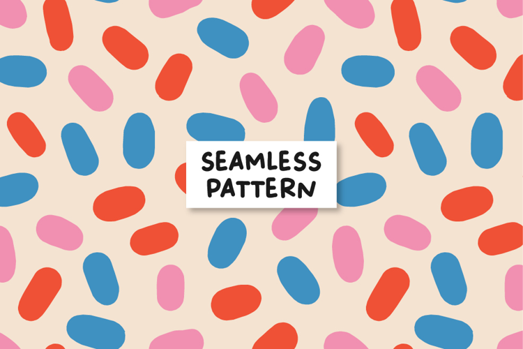 Retro Abstract Seamless Pattern Abstract Dots Background