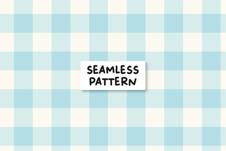 Blue Gingham Digital Pattern. example image 1