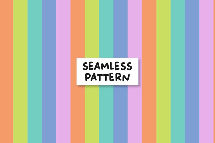 Colorful Stripes seamless Pattern. Striped Background example image 1