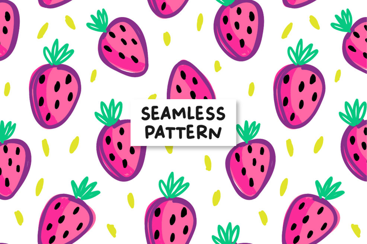 Strawberry seamless Pattern. Fruit pattern. Pattern design.