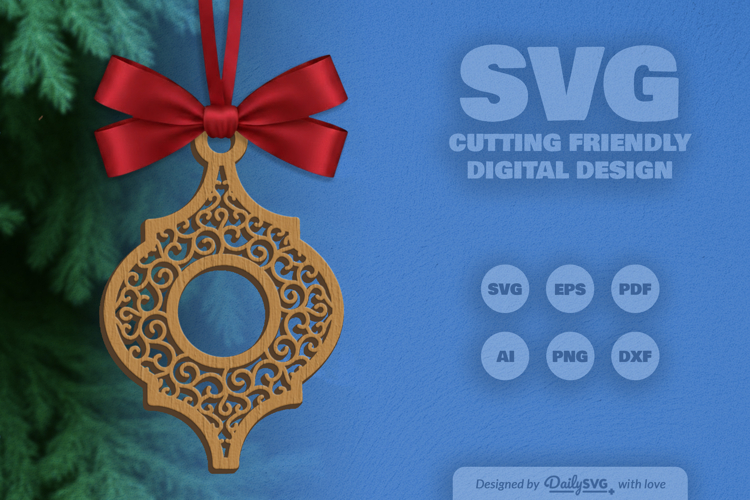 Pattern Arabesque Ornament Christmas Lasercut