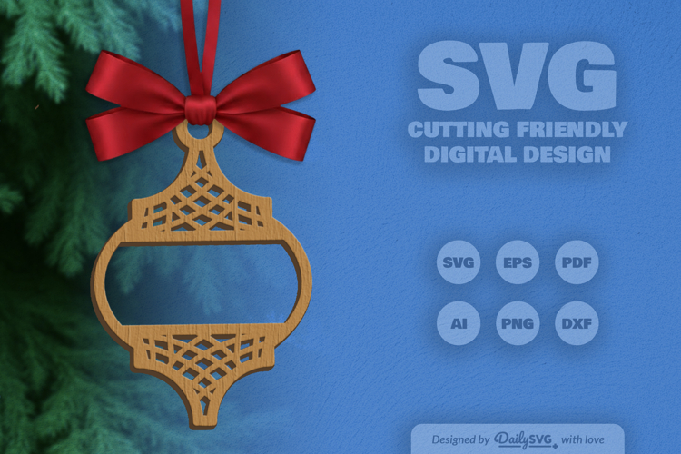 Pattern Arabesque Split Ornament Christmas Lasercut