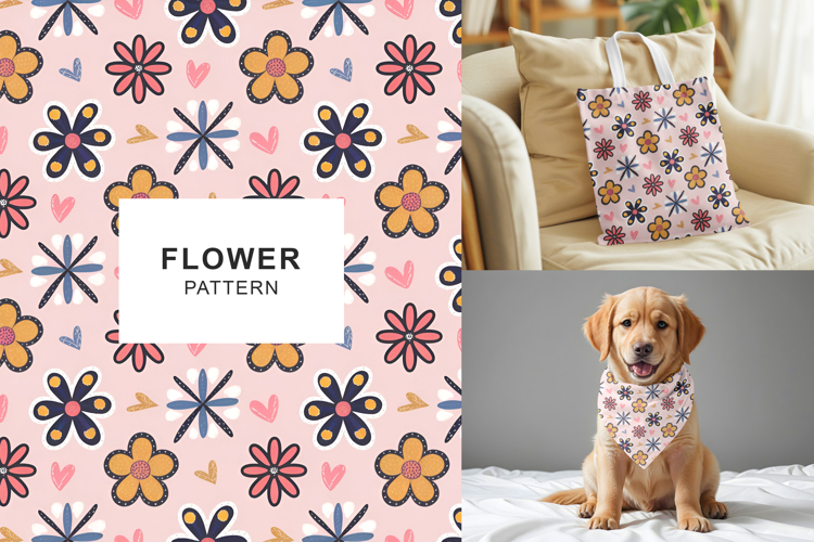 Floral seamless pattern printable