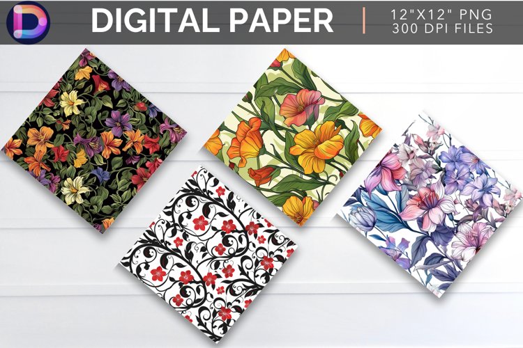 Pattern of Floral Digital Paper
