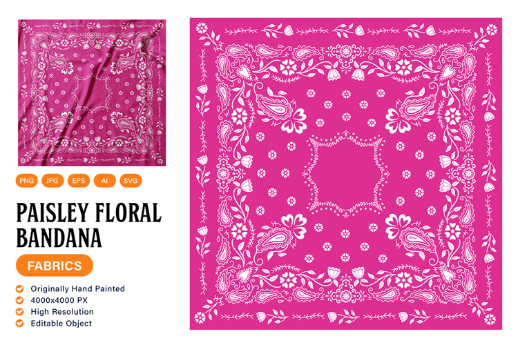 Paisley Floral Bandana