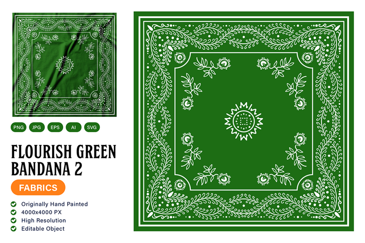 Flourish Green Bandana