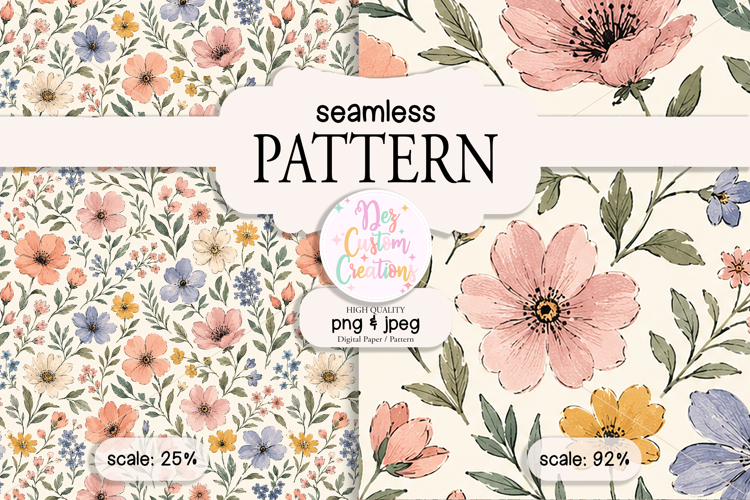 Wildflower Pattern Seamless - Digital Paper
