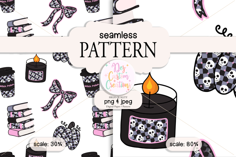 Halloween Pattern - Seamless Surface Pattern - Hand drawn