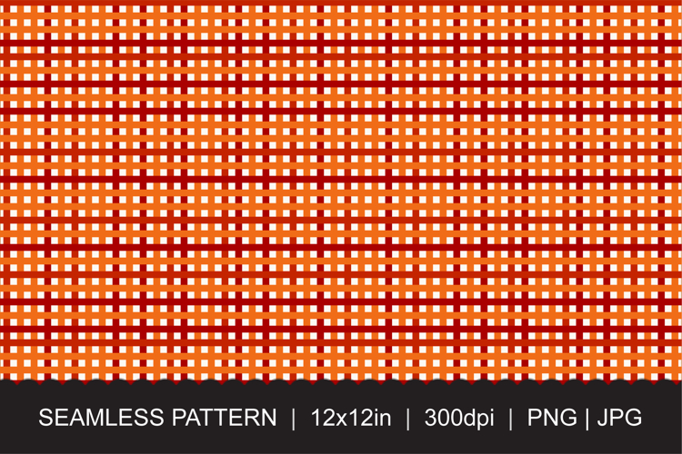 Red Orange Plaid Seamless Pattern JPG, PNG