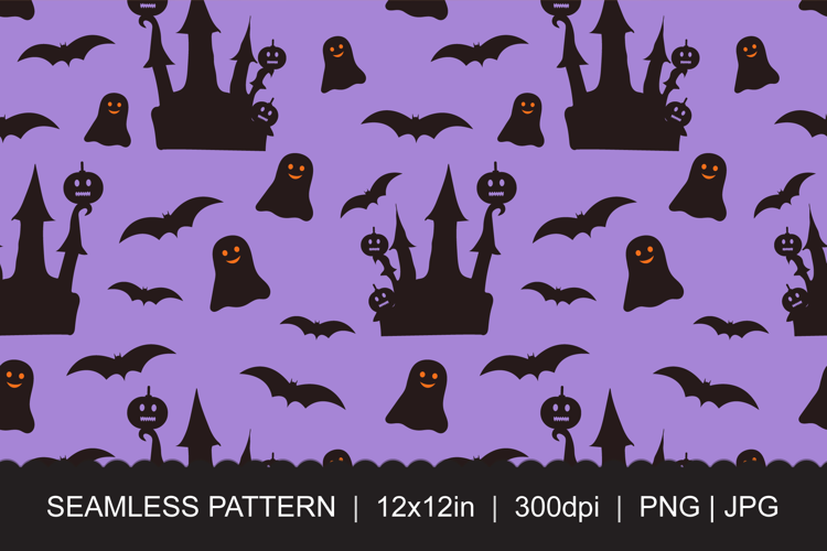 Halloween Seamless Pattern JPG PNG