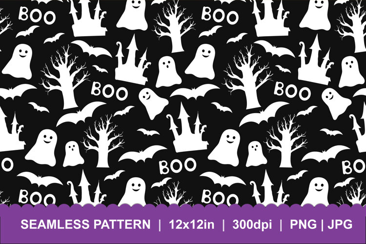 Halloween Seamless Pattern JPG PNG example image 1