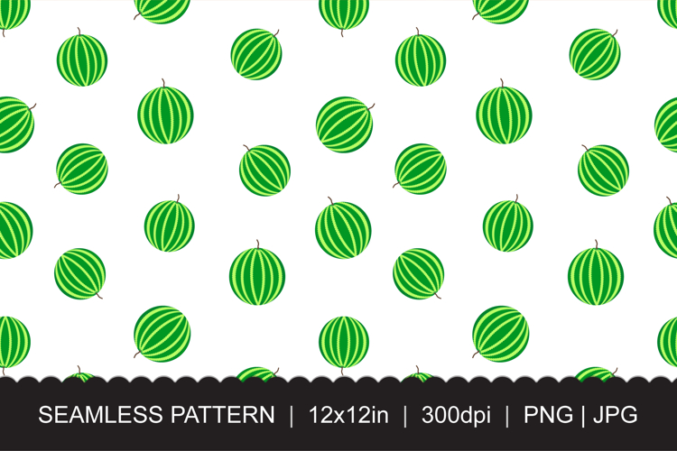 Seamless Watermelon Pattern - Fruit Print Surface Design