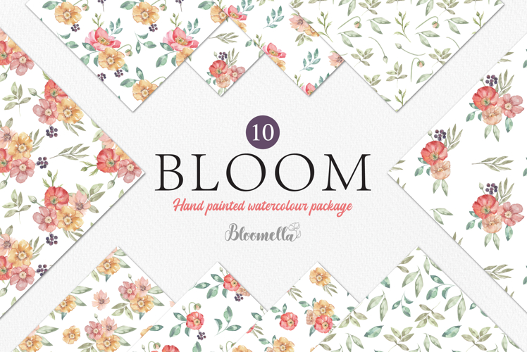 Bloom Watercolour Patterns Florals Flowers Spring Summer