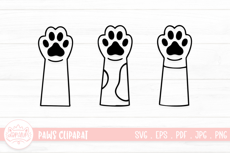 3 Design Of Cute Paws SVG Cut File