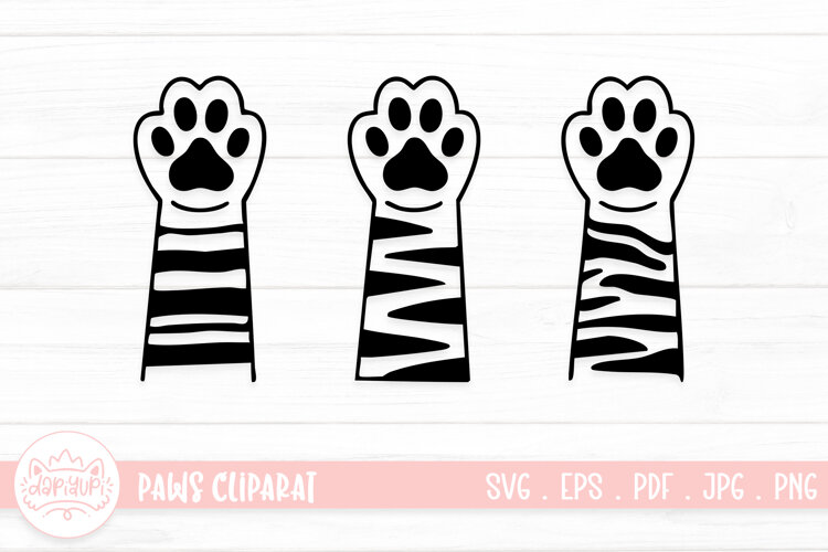 3 Design Of Cute Paws SVG Cut File example image 1