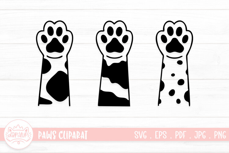3 Design Of Cute Paws SVG Cut File example image 1