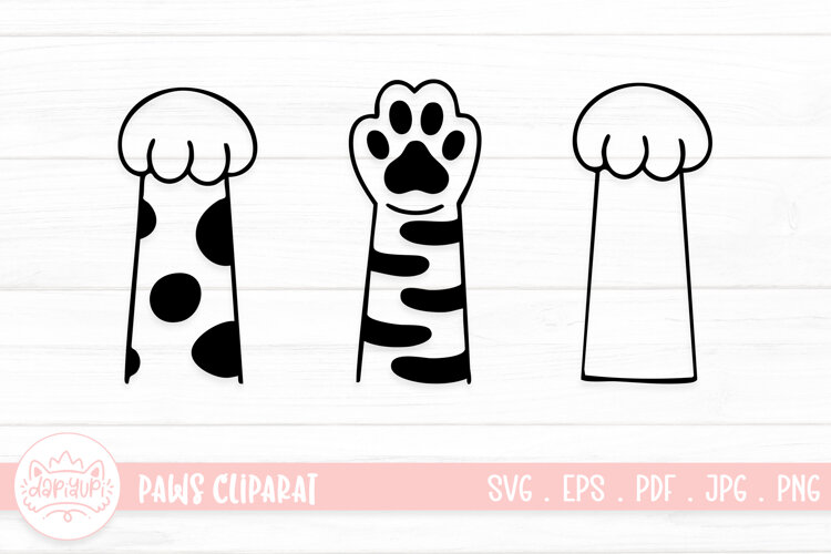 3 Design Of Cute Paws SVG Cut File example image 1