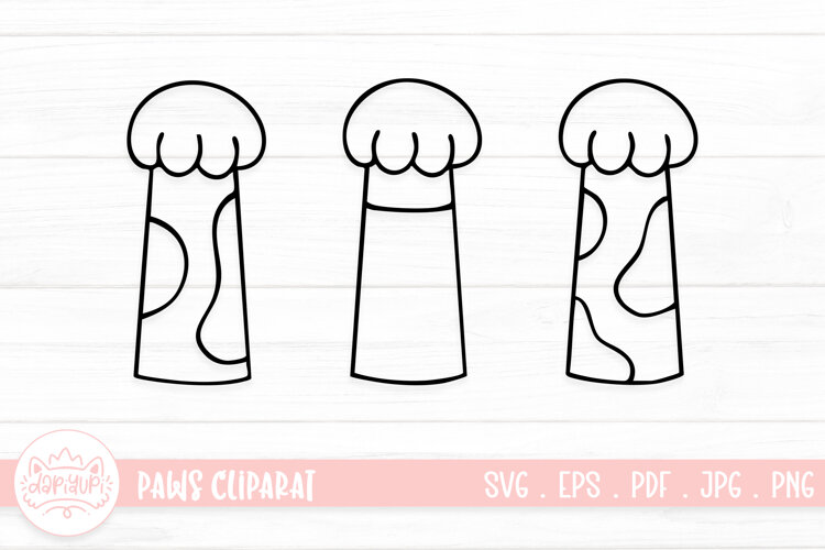 3 Design Of Cute Paws SVG Cut File example image 1
