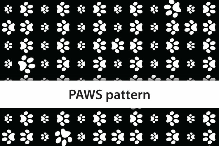 Paws in line seamless backgrounds example image 1