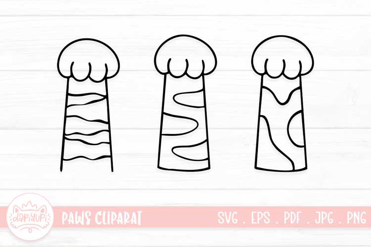 3 Design Of Cute Paws SVG Cut File