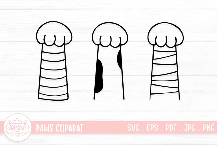 3 Design Of Cute Paws SVG Cut File