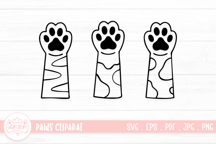 3 Design Of Cute Paws SVG Cut File