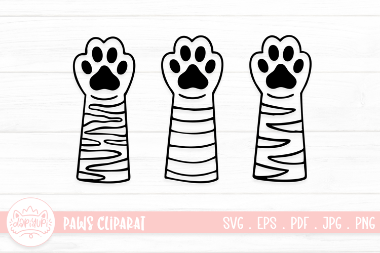 3 Design Of Cute Paws SVG Cut File