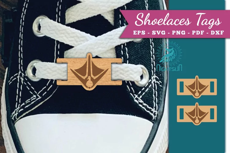 Paw Duck Shoelaces Tags Laser Cut SVG