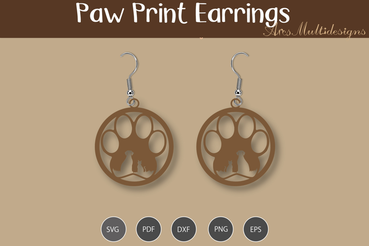 Paw Print Earrings