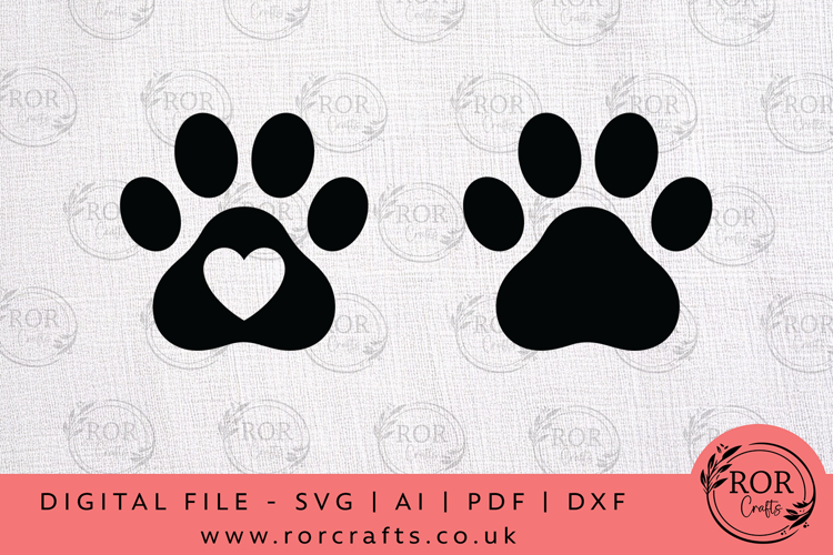 Cute Paw Print Clipart SVG Design
