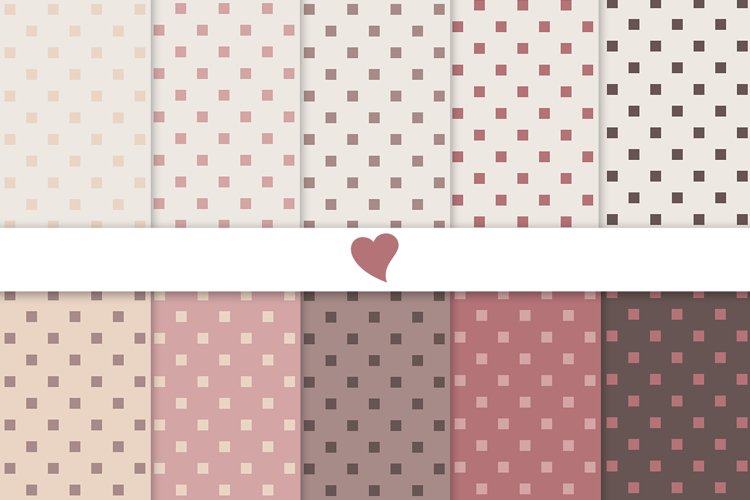Raspberry and Coco seamless paper patterns