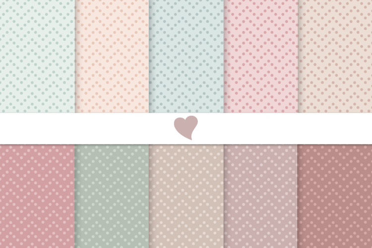 Pretty summer pastel seamless paper patterns