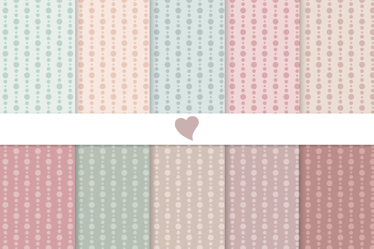 Pretty summer pastel seamless paper patterns