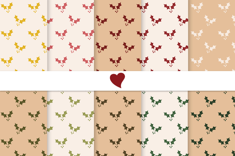 Christmas tones seamless paper patterns