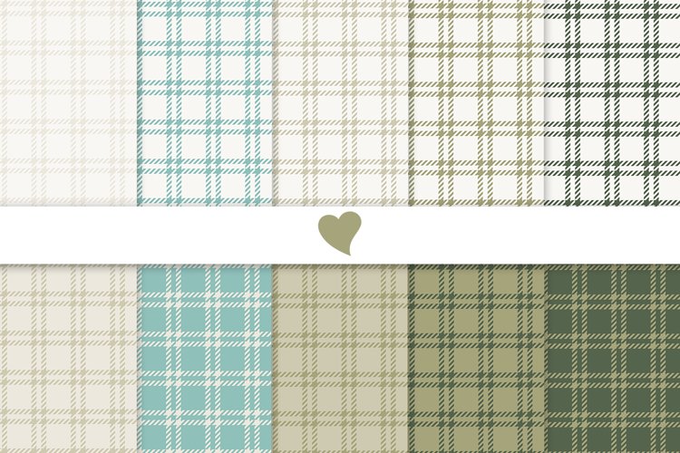 Shadow green seamless paper patterns example image 1