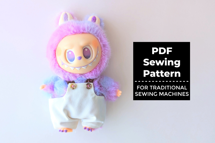 PDF Sewing Pattern - Overalls for Plush Monster Toy