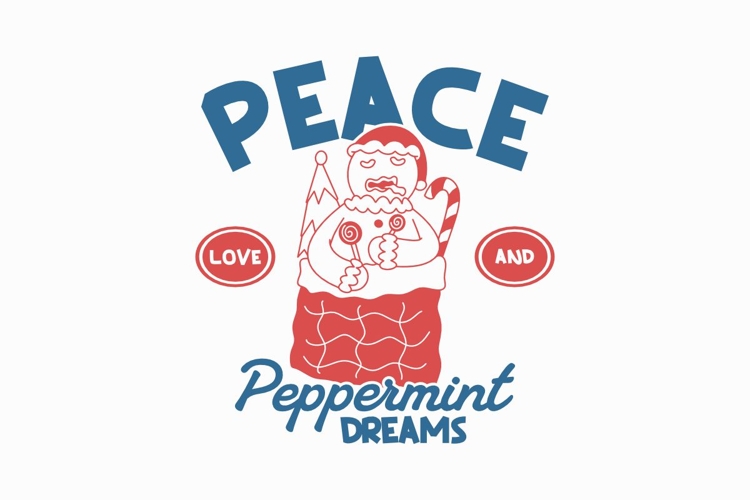 Peace Love and Peppermint Dreams T-shirt Design