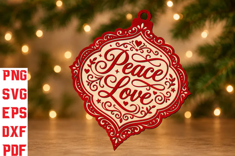 Peace Love Christmas SVG Cut File