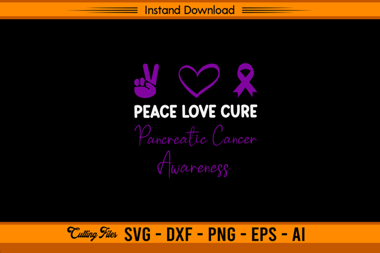 Peace Love Cure Svg