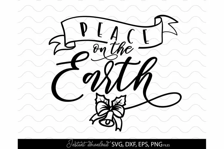 Peace On Earth | Christmas Ornament SVG PNG