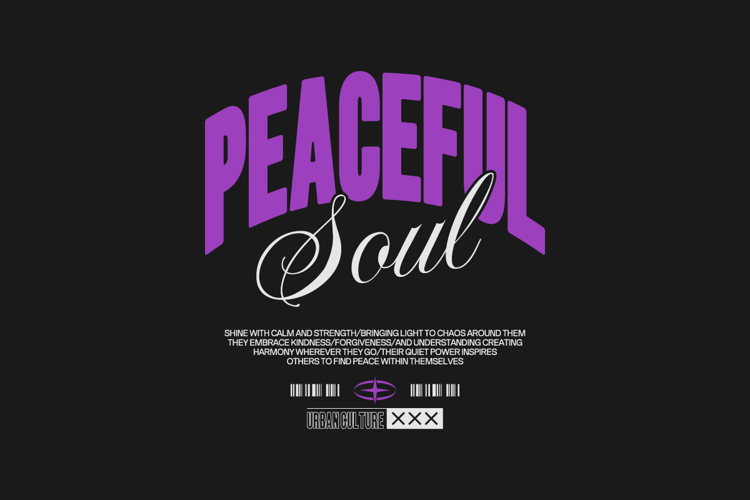 Peaceful Urban Typography Streetwear T-shirt Design