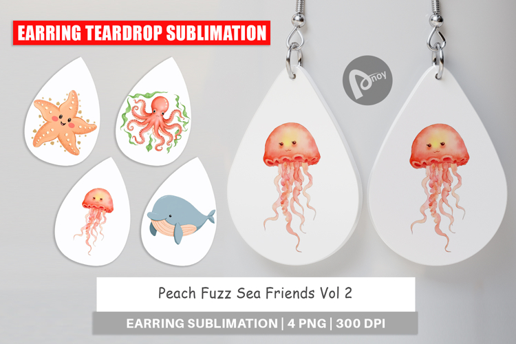 Earring Peach Fuzz Friends