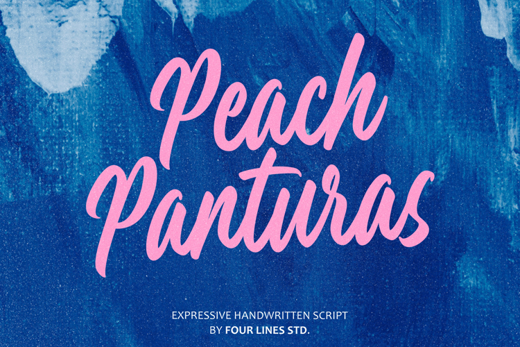 Peach Panturas Expressive Handwritten Script