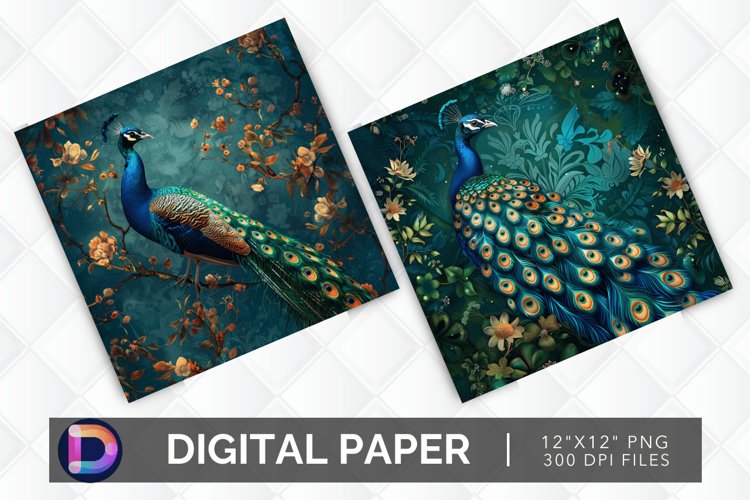 Peacock Beauty Digital Paper